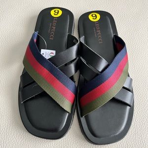 NWT - Leo Pucci Men’s Leather Sandals - Size 9 - Made in Italy